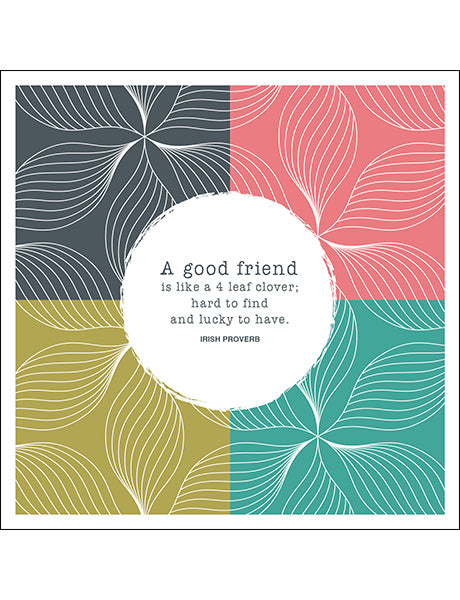 Four Leaf Clover Friendship Card