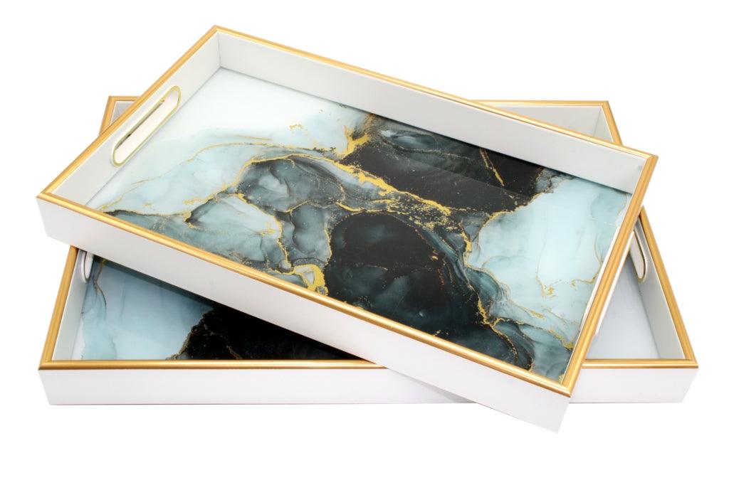 Marble Tray Set of 2