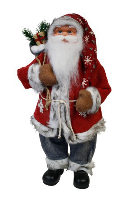 Santa Red Coat and Hat with Snowflakes