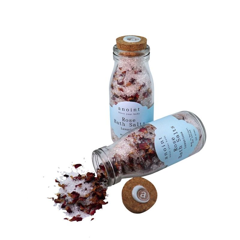 Rose Bath Salts Bottle