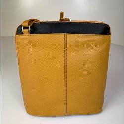 Baron Paris Ladies Mustard/Navy Leather Handbag - Tigerlily Gift Store