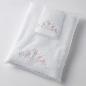 Face Cloth and Bath Towel Set: Bunny - Tigerlily Gift Store