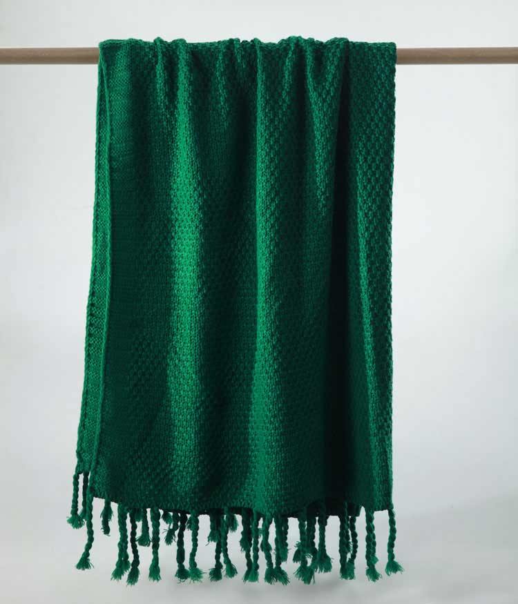 CHUNKY KNIT Throw Emerald - Tigerlily Gift Store
