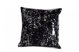 Black & Silver Cowhide Cushion - Tigerlily Gift Store