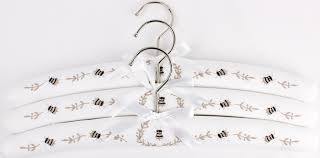 Embroidered coat hangers-set: Bee - Tigerlily Gift Store