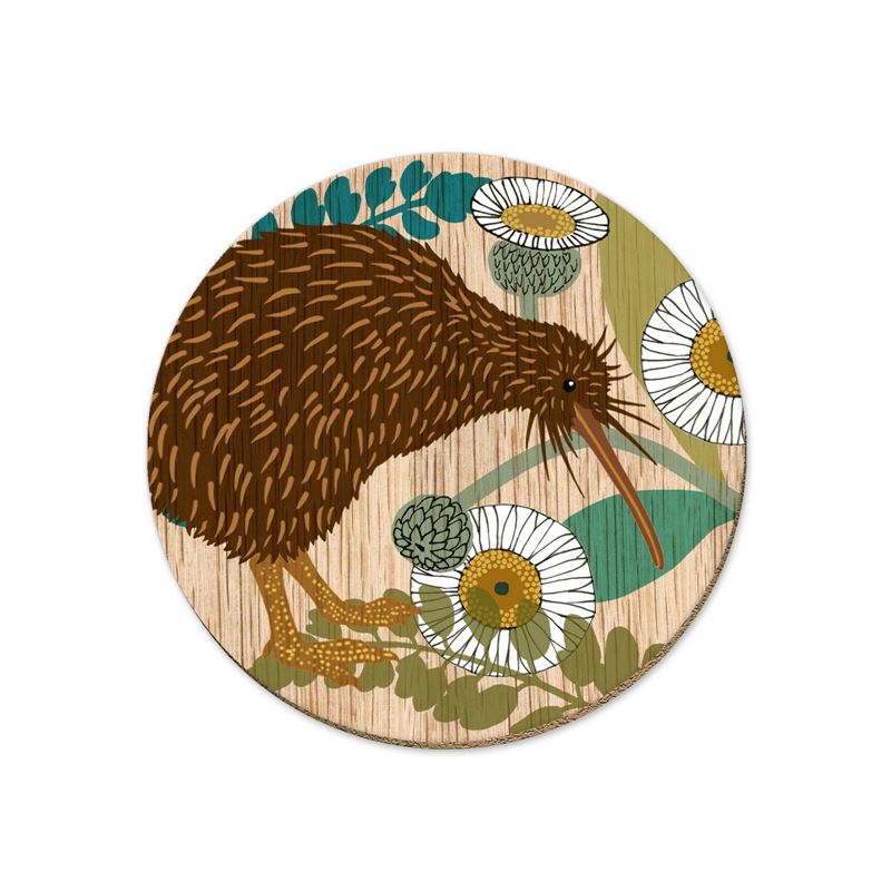 Screenprint Ngutu Roa Kiwi - Coaster