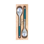 Andre Verdier Laguiole Salad Server Set Teal - Tigerlily Gift Store