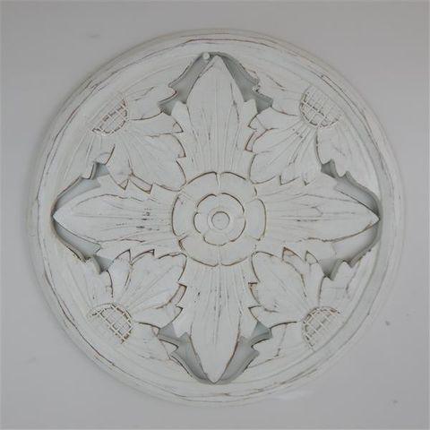 Carved Circle Floral Wall Art - Tigerlily Gift Store