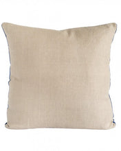 Load image into Gallery viewer, Indigo Velvet and Linen Cushion
