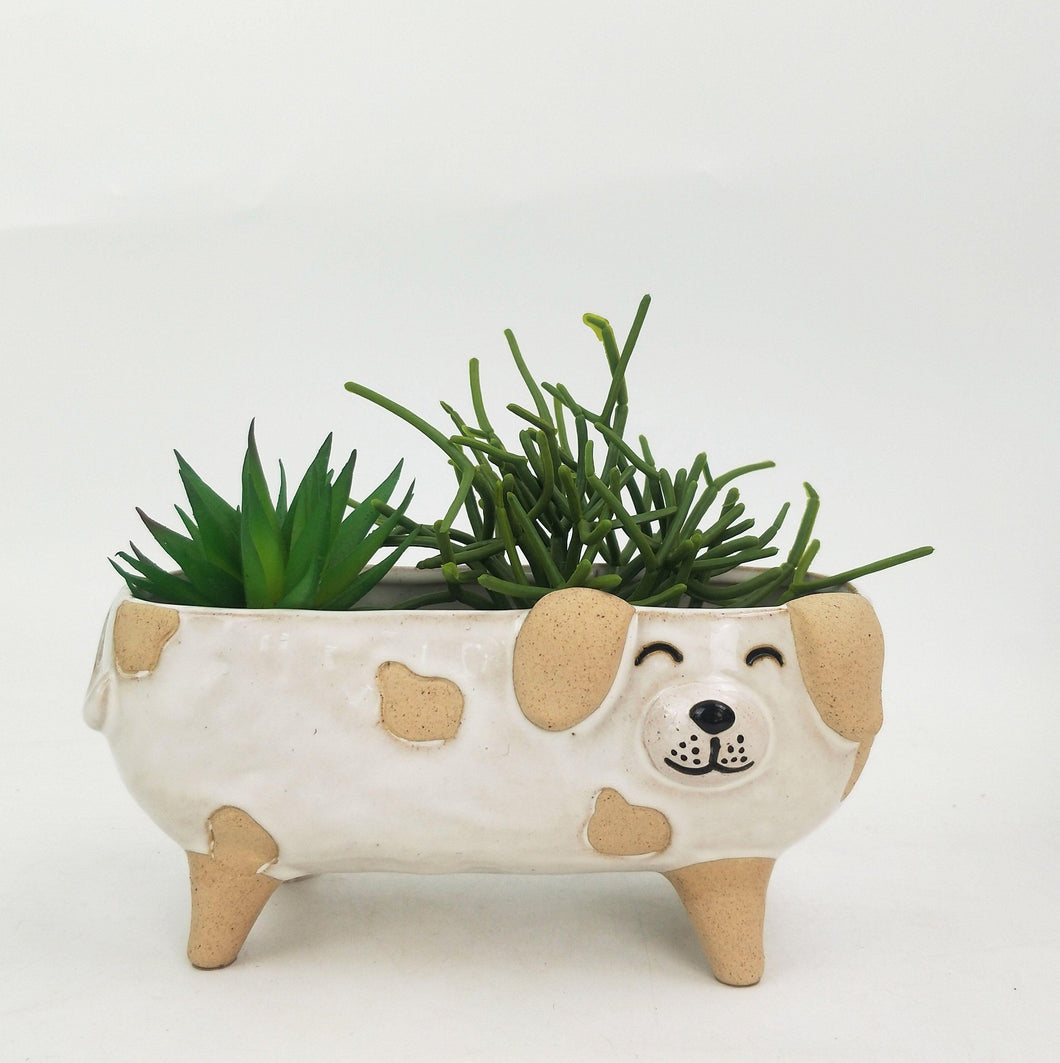 Dog Planter White - Tigerlily Gift Store