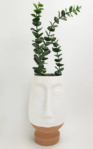 Kendall Face Vase White  26cm - Tigerlily Gift Store