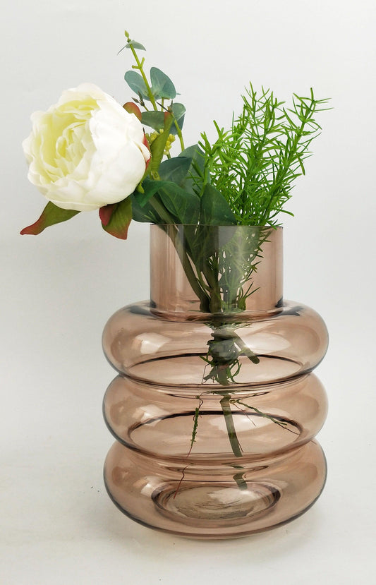 Tommy Ring Glass Vase Rose