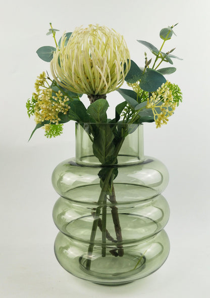 Tommy Ring Glass Vase Sage