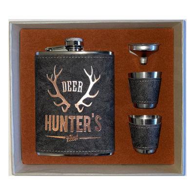 Deer Hunters Hip Flask Set